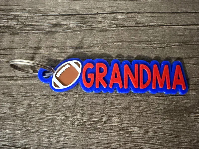 Football Grandma Keychain