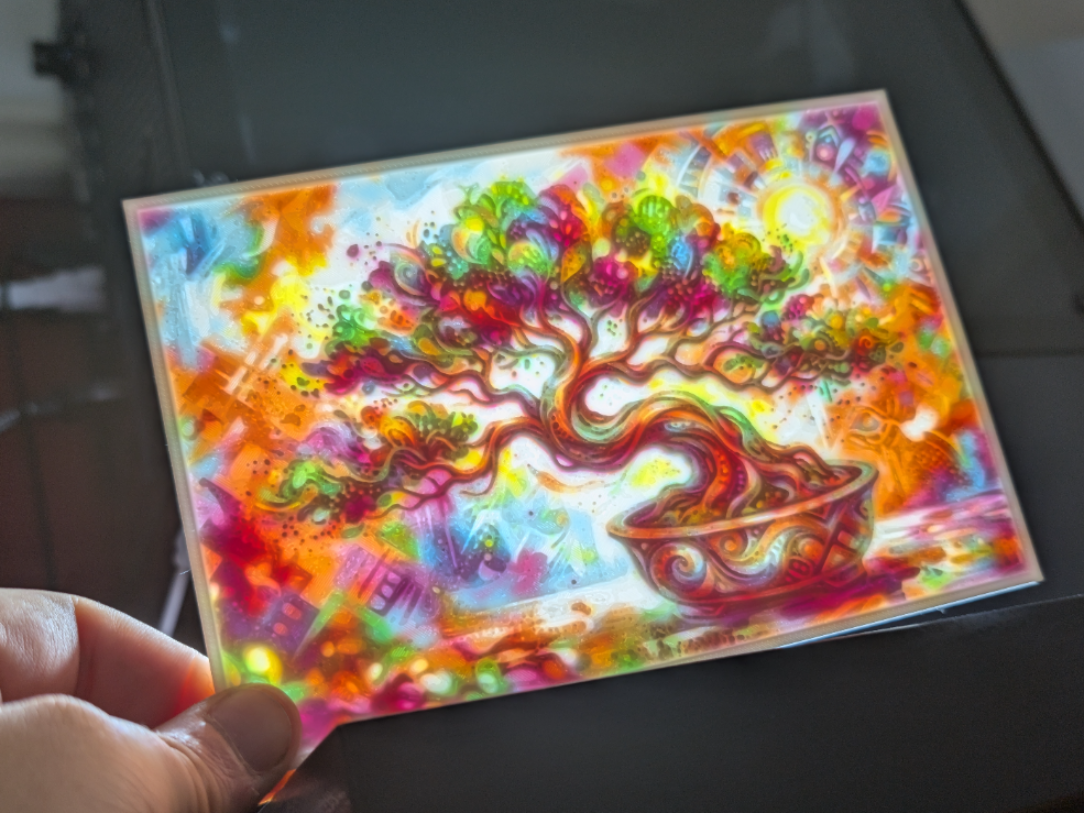 Abstract Bonsai Lithophane Lightbox