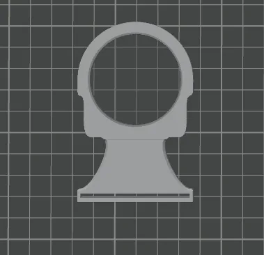 Hygrometer Holder, (round; a bit Smaller at depth)