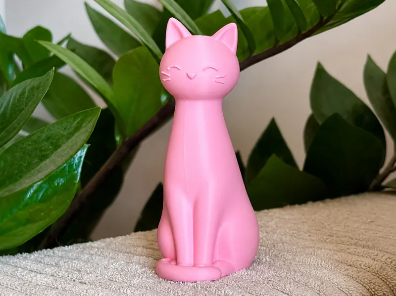 Modern Statue Cat - minimalist kitty figurine