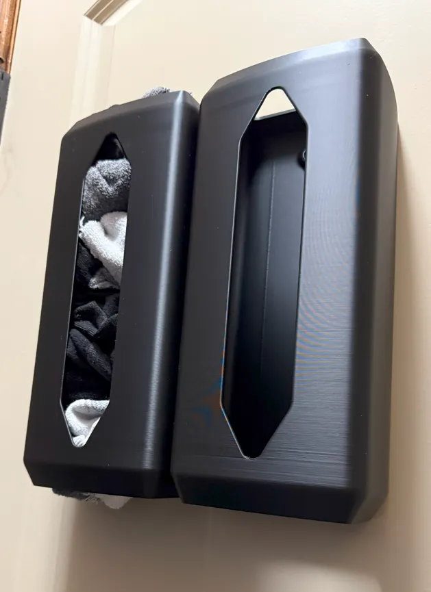 Wall mounted sock, underwear, towel dispenser view 4