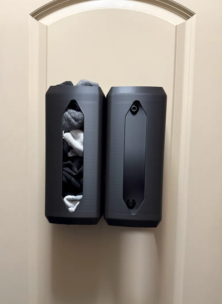 Wall mounted sock, underwear, towel dispenser view 3
