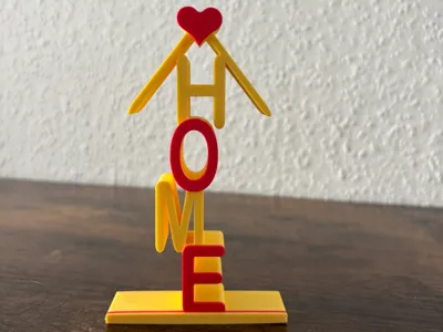 HOME Decorative Lettering with Heart