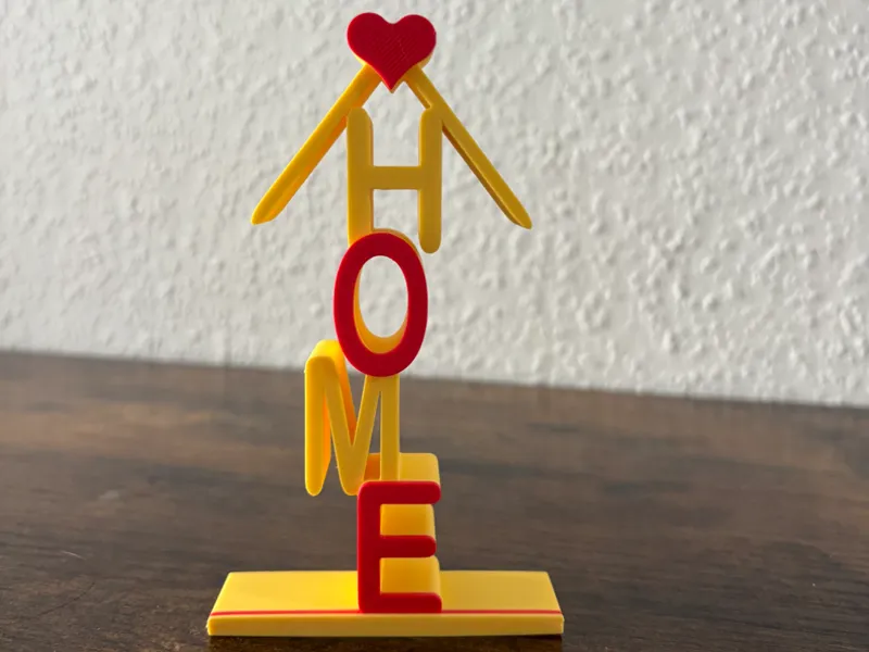 HOME Deko Schriftzug mit Herz