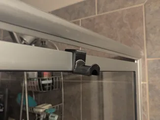 Simple towel hook for glass shower doors
