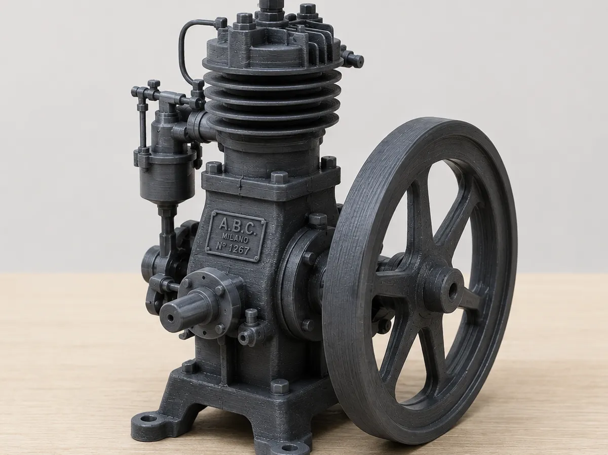 vintage single-cylinder engine alta risoluzione - Free 3D Print Model ...