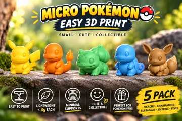 Accesorio para filamento: Micro Pokemon Pack #01 — vista de referencia 3