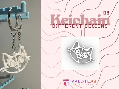 Cat Keychain 03 VLab