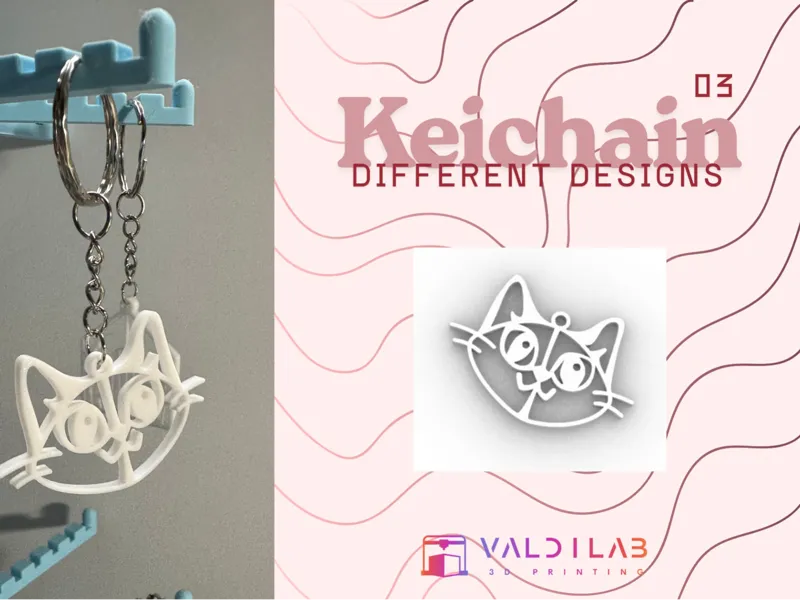 Cat Keychain 03 VLab