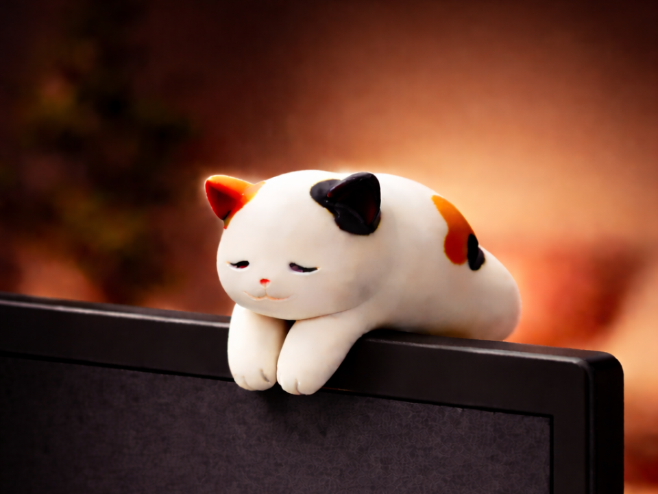 Sleepy Cat monitor pet