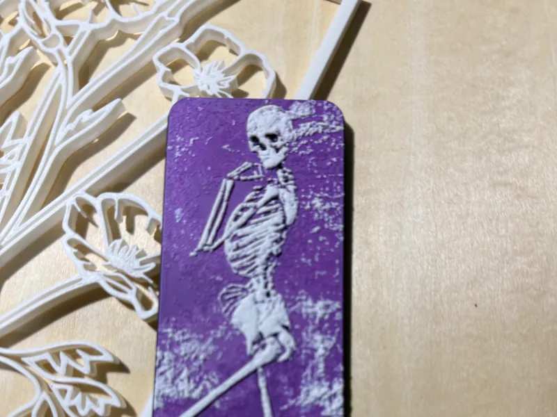 Standing Skeleton Hueforge Bookmark