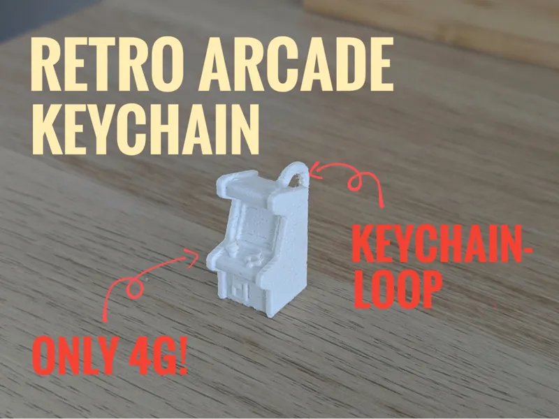 Retro Arcade Machine Keychain