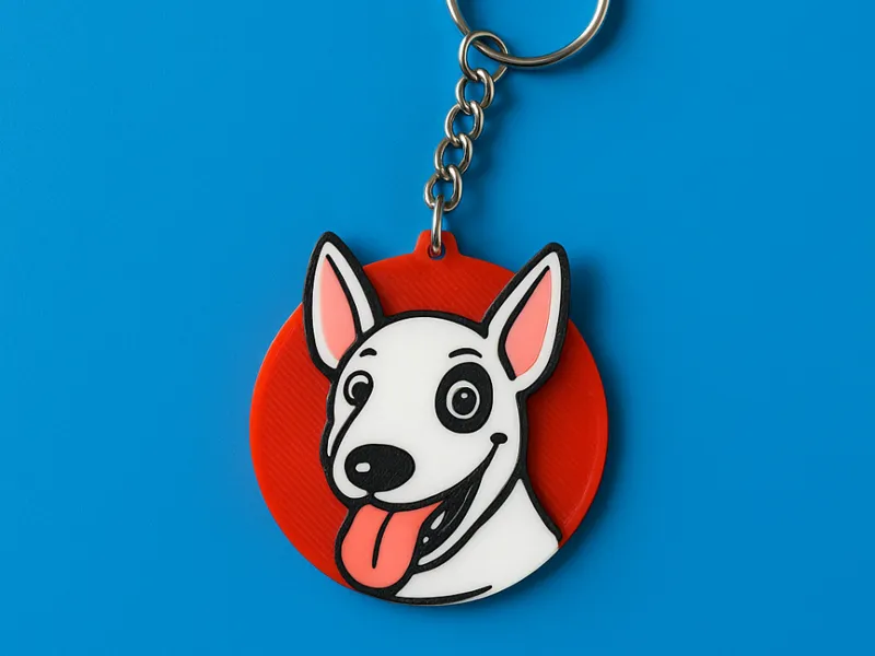 Bull Terrier Keychain – 3D Print Model