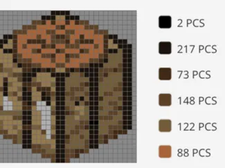 Minecraft Crafting Table Pixel Art