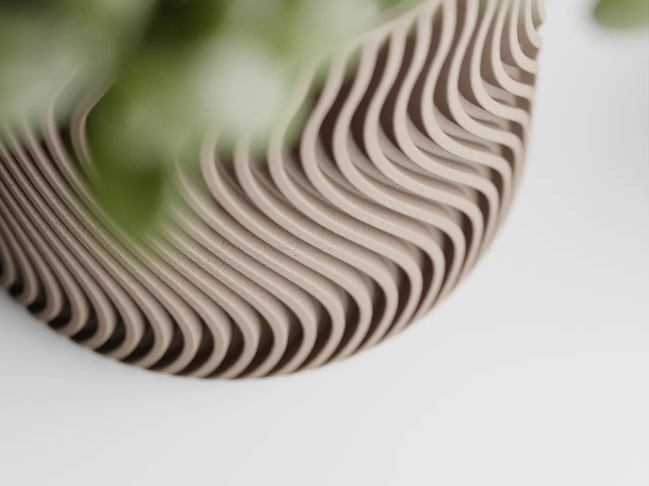 Rippled Plant Pot planter 1 view 3