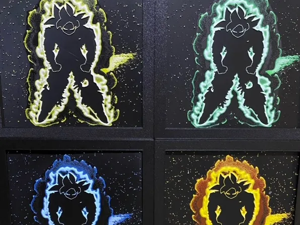 Goku Silhouette Hueforge- 4 different colors