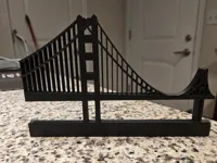 Pont du Golden Gate décoratif avec socle — photo 2