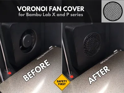 Voronoi aux fan cover for Bambu P and X series