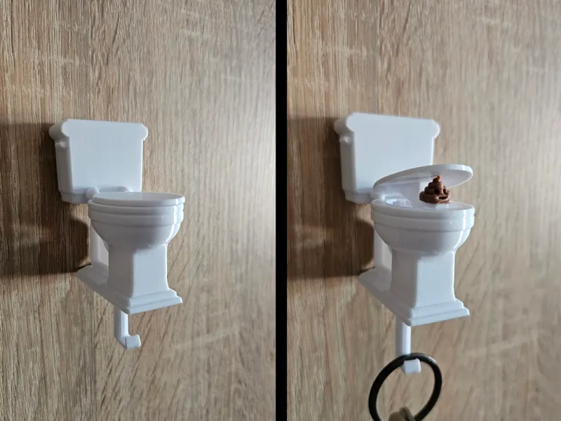 Funny Toilet Key Holder