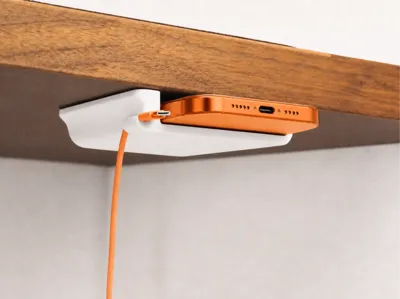 Under Desk iPhone Holder - Cord Clip