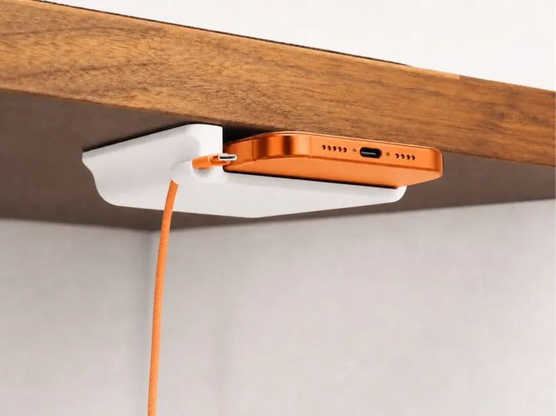 Under Desk iPhone Holder - Cord Clip