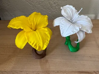 Ast mit Lilienblüte