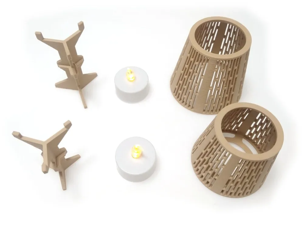 Mini Tea-Light Lamp (candle holder) - LeCruq - Free 3D Print Model ...