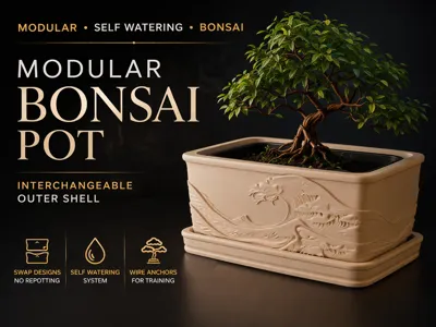 ArtPot “Kanagawa Wave” – Modular Bonsai Pot
