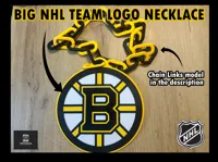 BIG BOSTON BRUINS LOGO NECKLACE