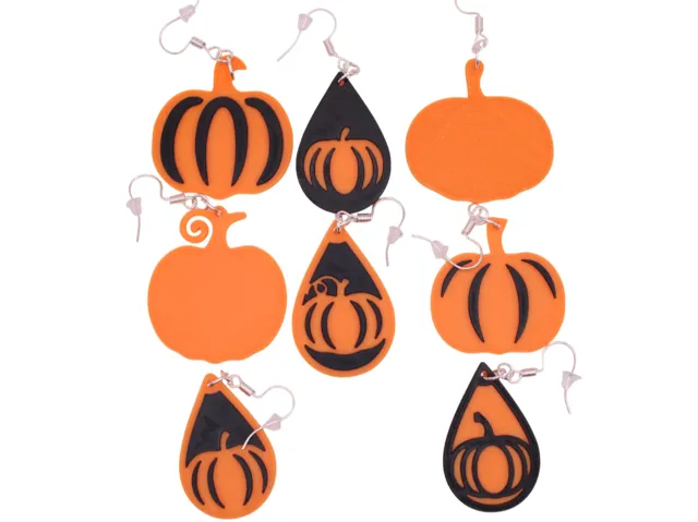 Halloween Earrings 18 - Pumpkins 2