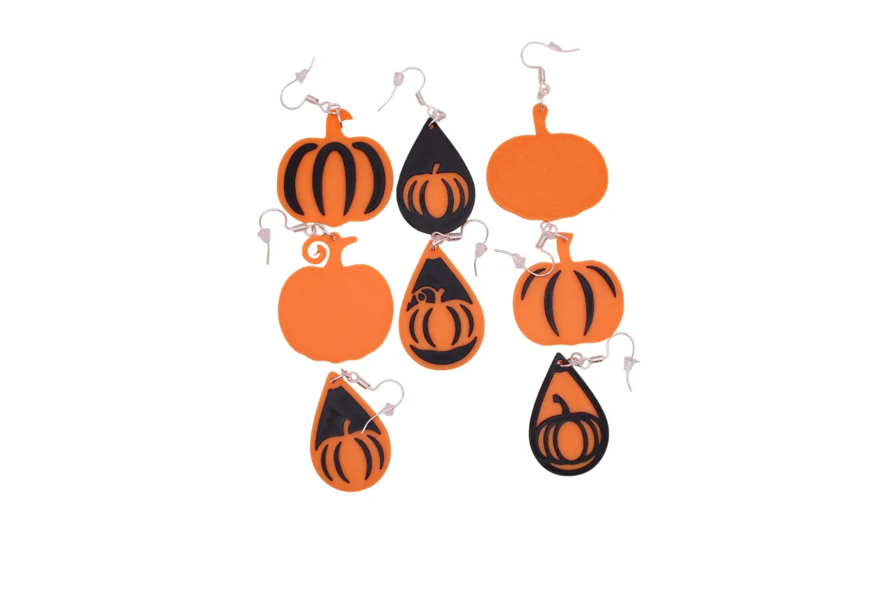 Halloween Earrings 18 - Pumpkins 2 view 4