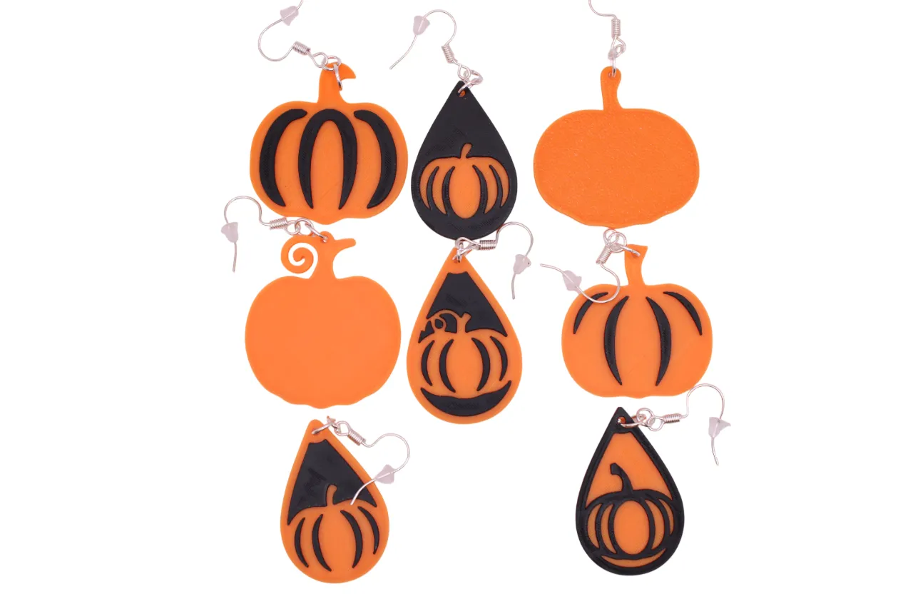 Halloween Earrings 18 - Pumpkins 2 view 3