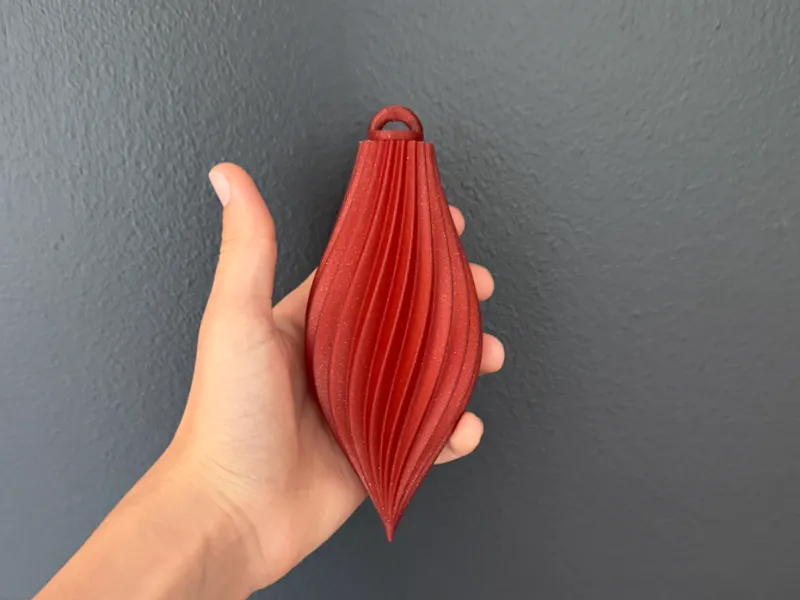 Spiral Christmas ornament