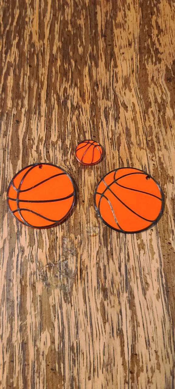 Basketball earrings Raised stud and hoops view 2
