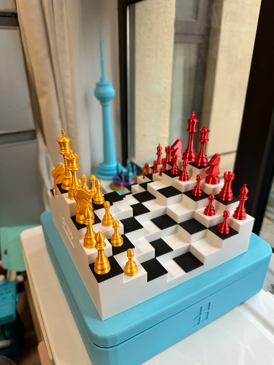 Miniatura 1 do modelo 3D 国际象棋 立体棋盘