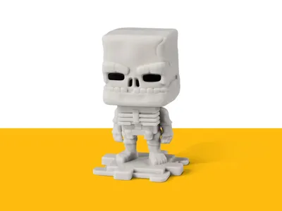 minecraft mcdonalds happy meal sceleton figurine