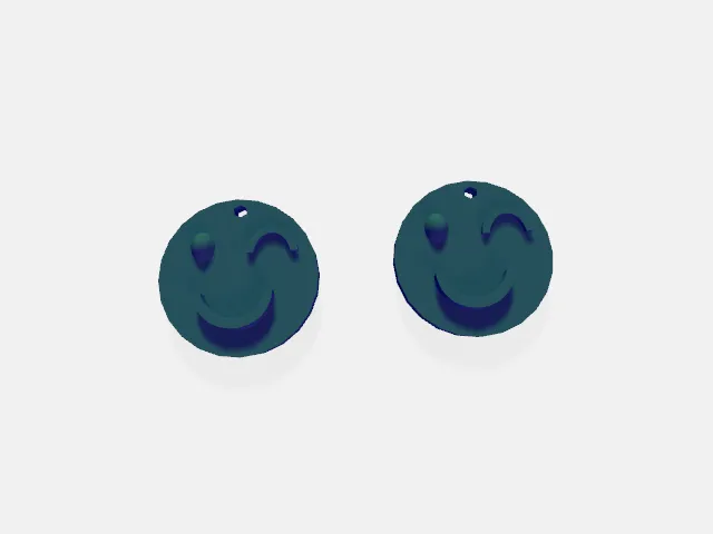 Smiley Face Earrings view 2