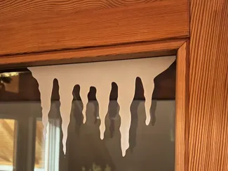 adhesive icicle ornament for window decoration