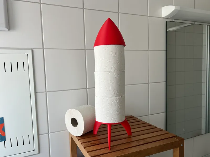 Toilettenpapier Rakete