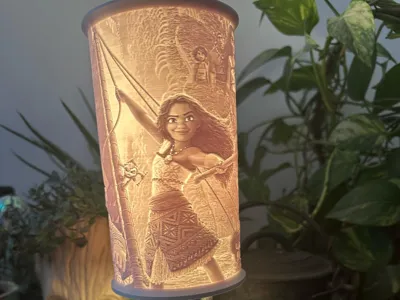 Vaiana 2 Lithophane Lampshade