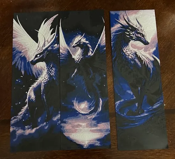 The Purple Amethyst Dragon - Set of 3 Bookmarks