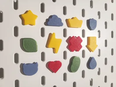 Cute decorative pins for IKEA SKADIS pegboard