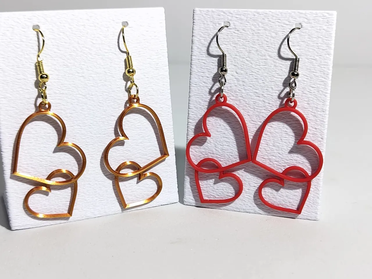 Heart style earrings jewelry Love view 2
