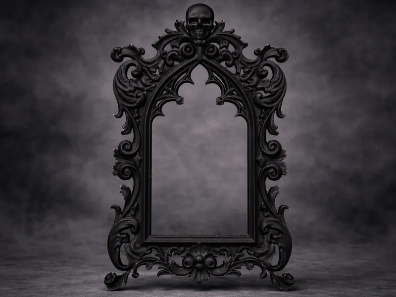 Cathedral Gothic Arch Skull Picture Frame