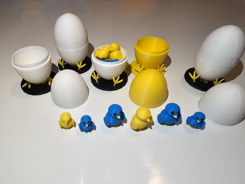 Easter Egg Container With Legs And Mini Bird