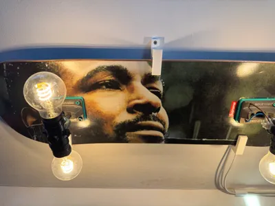 Skateboard Wall Mount angled wall