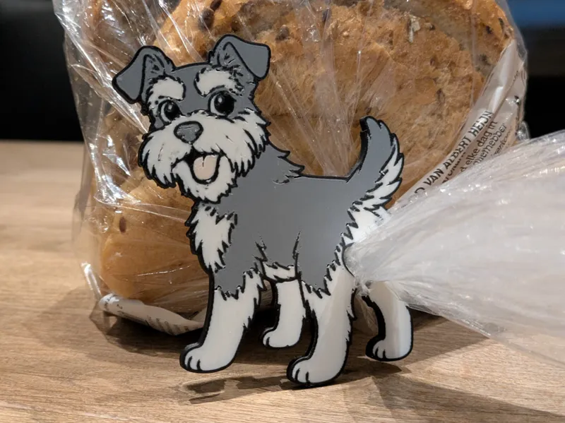 Schnauzer Dog Bread Bag Clip