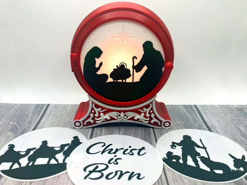 Christmas Nativity Puck Light Display