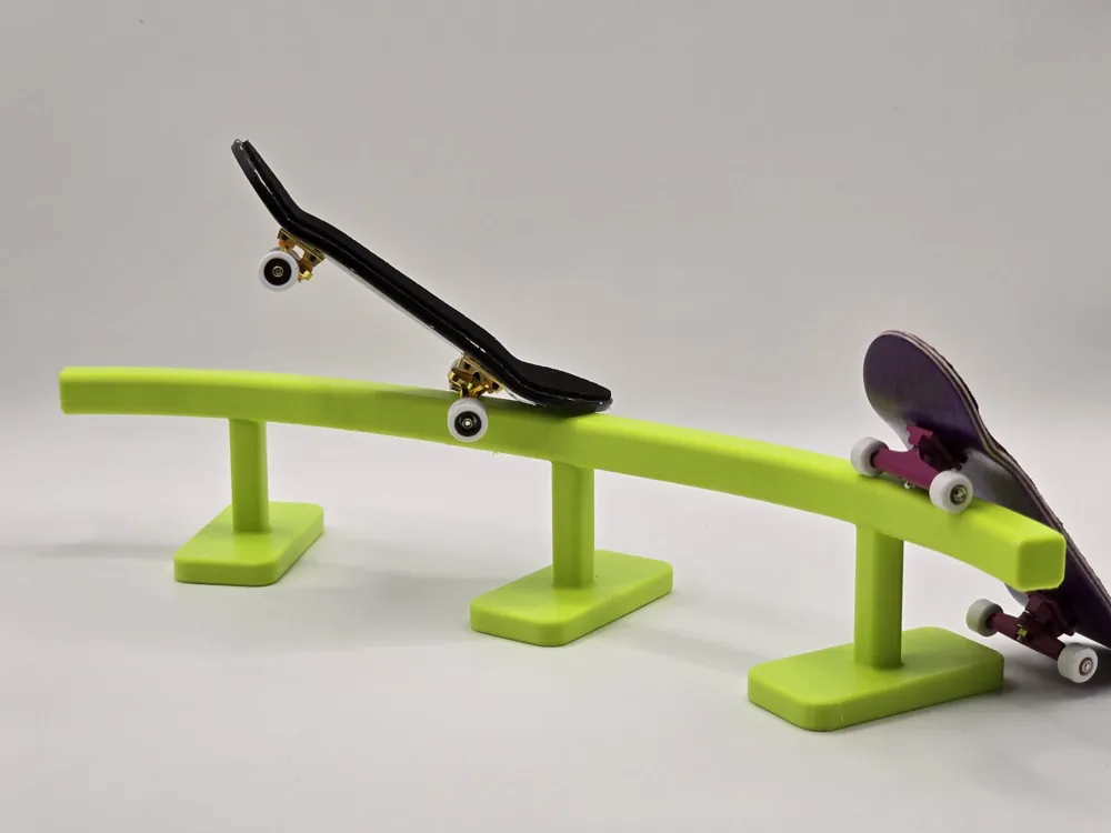 Printable Fingerboard Rails Curve Fingerboard Rail Grind Trick Obstacle - Free 3D Print Model ...