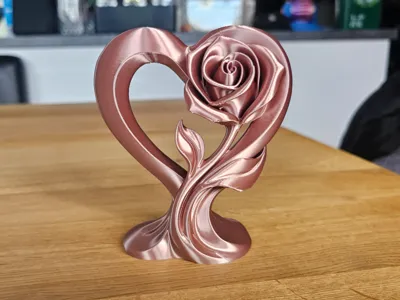 Modern Rose Heart - Elegant Table Decoration (Valentine)